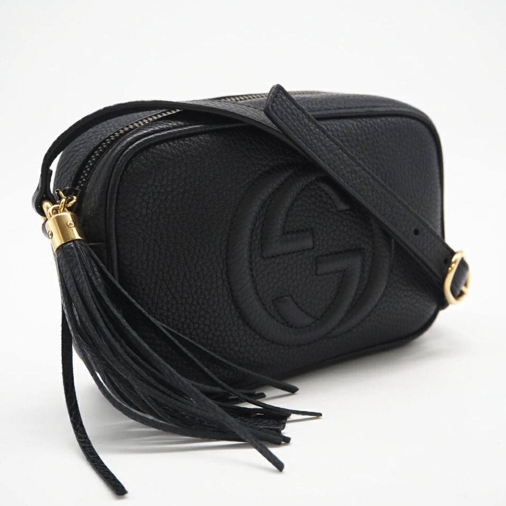 Gucci Soho Shoulder Bag Black Calf Leather
